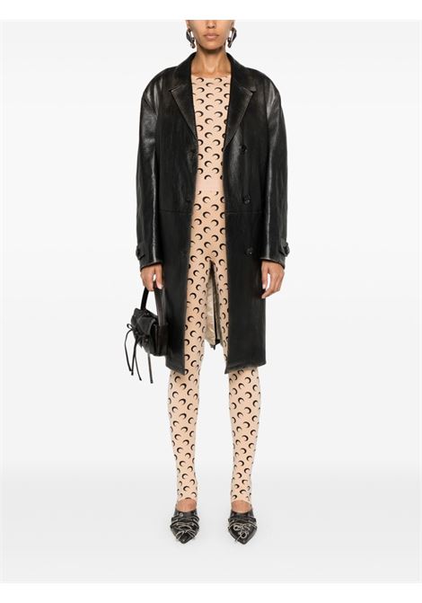 moon printed jearsey top woman beige MARINE SERRE | WTS006A CJER0001TA10